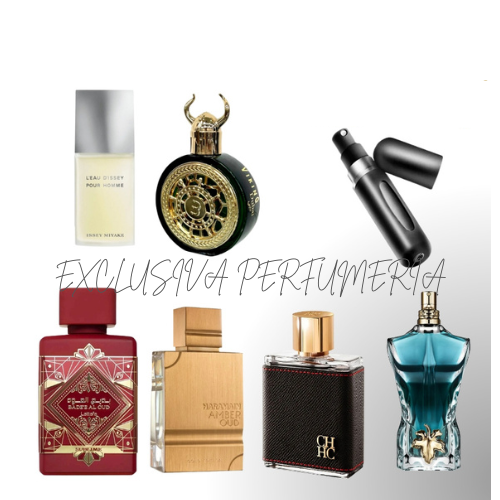 Kit 6 perfumes para hombre +perfumero