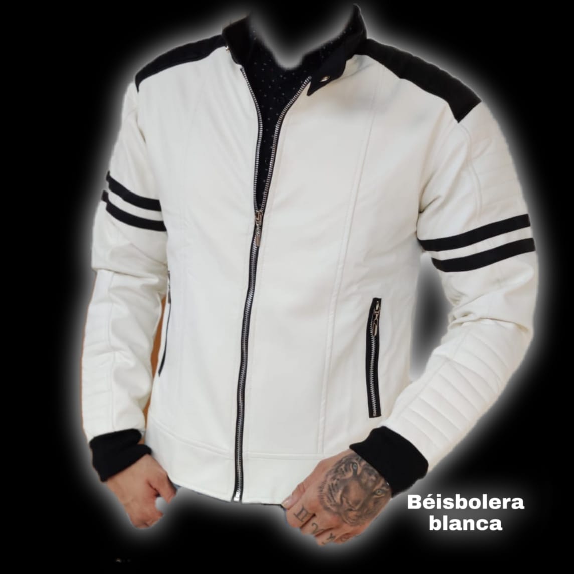 CHAQUETA BEISBOLERA EN CUERO