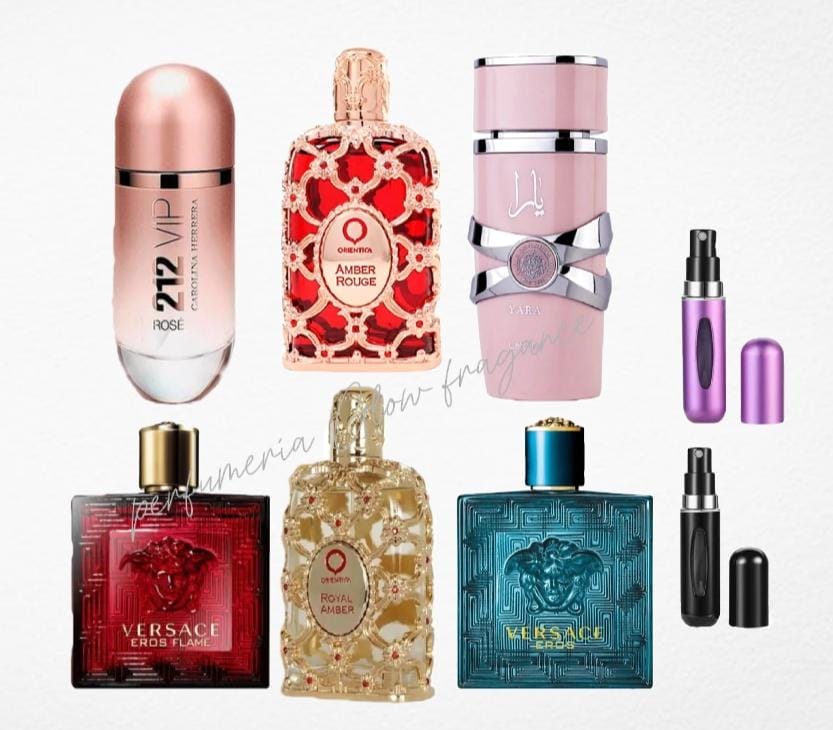 Set de 6 Perfumes Yara + 2 Perfumeros Recargables